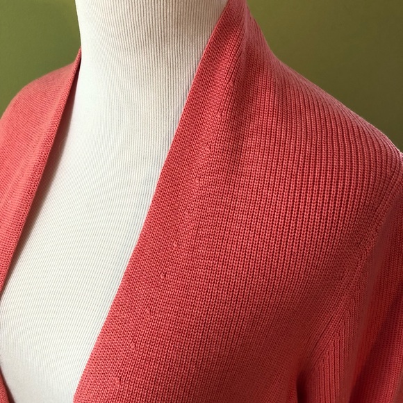 Talbots Coral Open Cardigan w Pockets Size Small - Picture 5 of 7